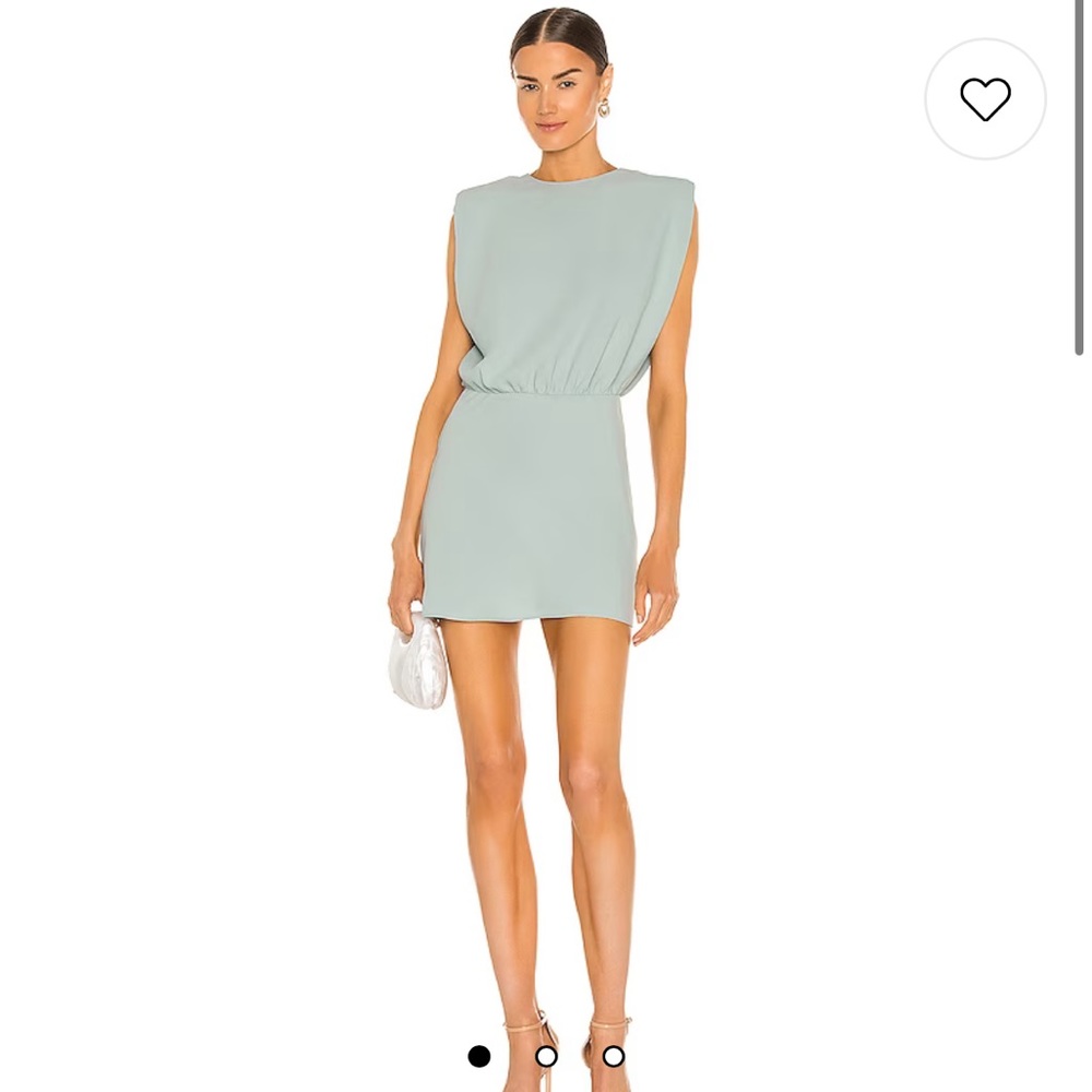 Amanda Uprichard “Kent” Mini Dress in Thyme